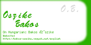oszike bakos business card